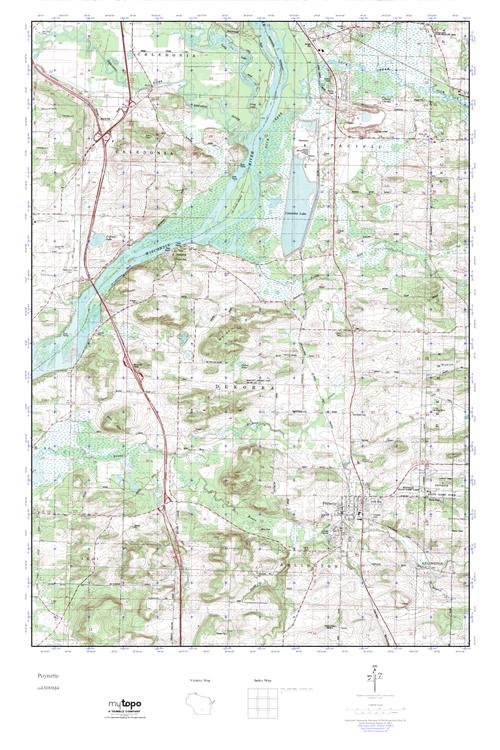 MyTopo Wisconsin USGS Quad Topo Map