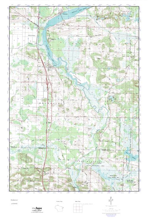MyTopo Endeavor, Wisconsin USGS Quad Topo Map