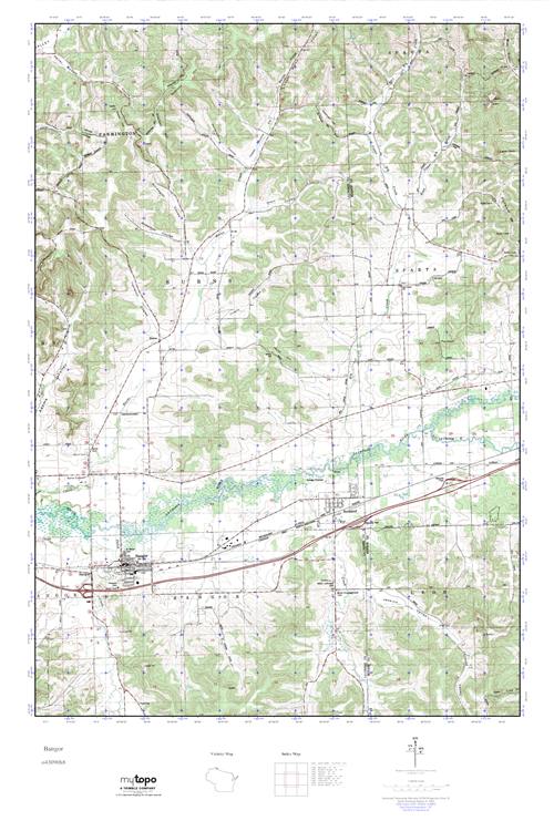 MyTopo Bangor, Wisconsin USGS Quad Topo Map