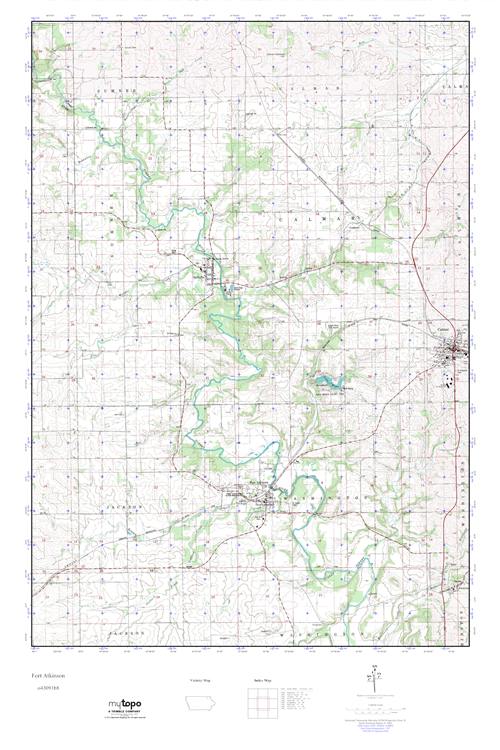 MyTopo Fort Atkinson, Iowa USGS Quad Topo Map