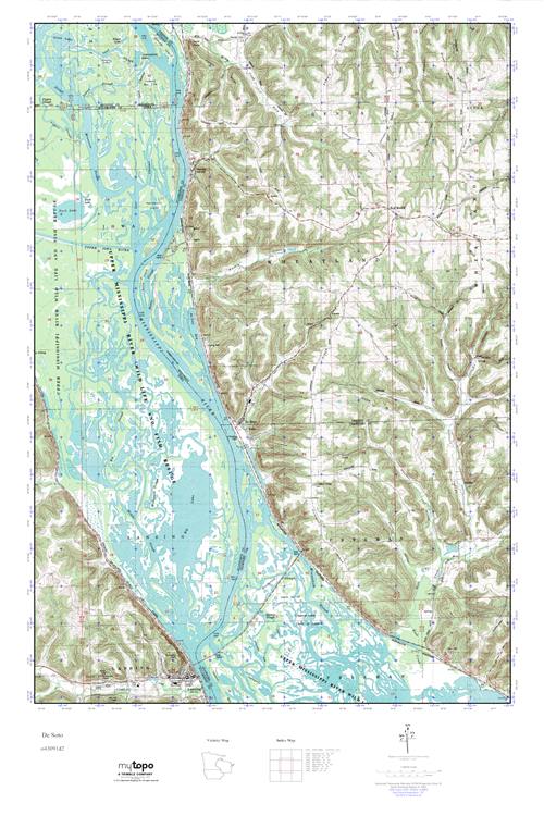 MyTopo De Soto, Wisconsin USGS Quad Topo Map