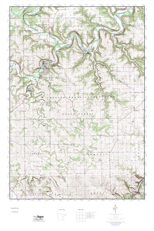 MyTopo Lanesboro, Minnesota USGS Quad Topo Map