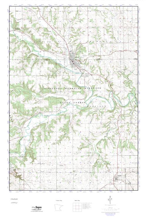 MyTopo Chatfield, Minnesota USGS Quad Topo Map