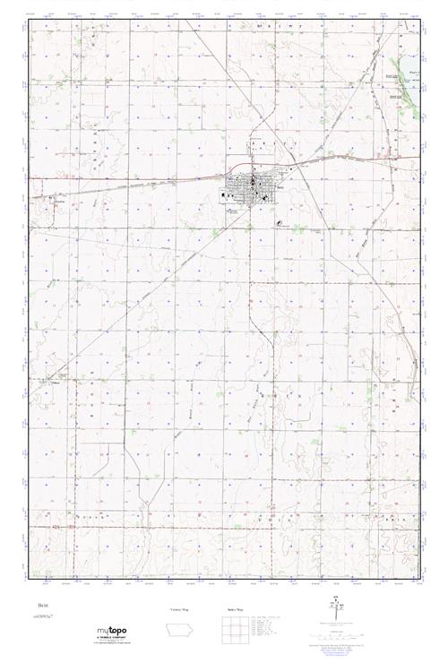 MyTopo Britt, Iowa USGS Quad Topo Map