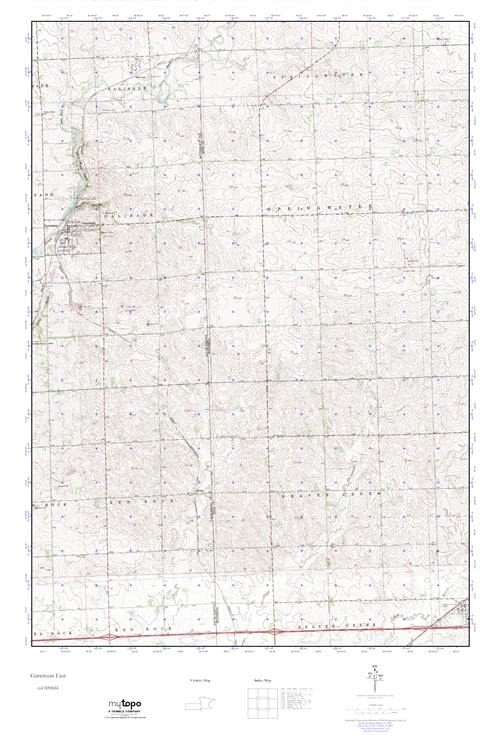 MyTopo Garretson East, South Dakota USGS Quad Topo Map