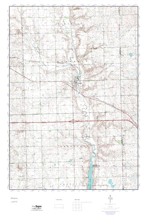 MyTopo Montrose, South Dakota USGS Quad Topo Map