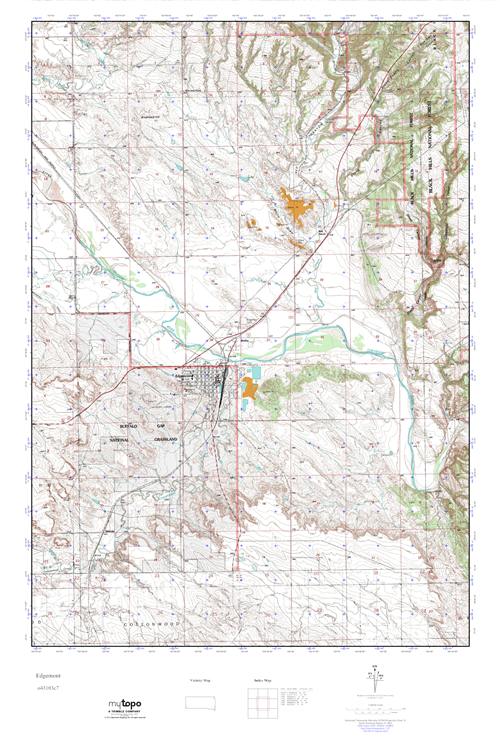 MyTopo Edgemont, South Dakota USGS Quad Topo Map