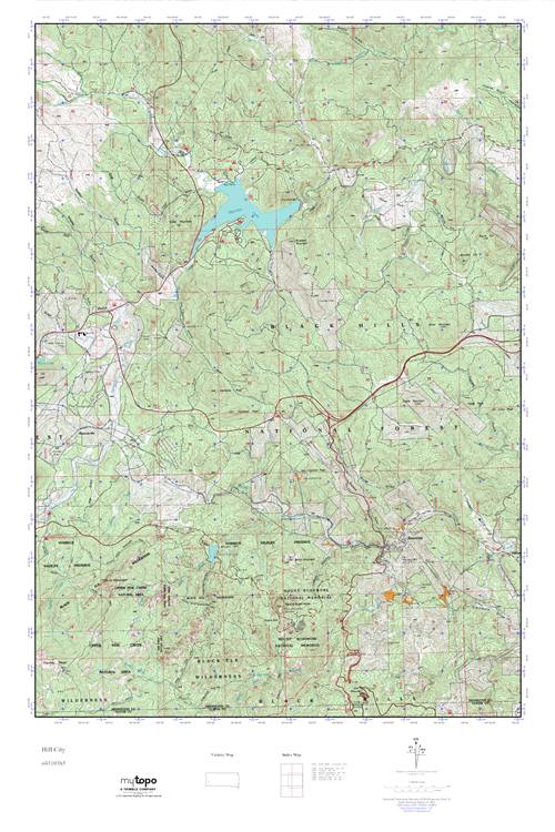 MyTopo Hill City, South Dakota USGS Quad Topo Map