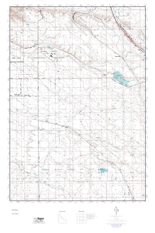 MyTopo Owyhee, Idaho USGS Quad Topo Map
