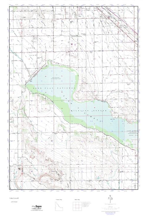 MyTopo Lake Lowell, Idaho USGS Quad Topo Map