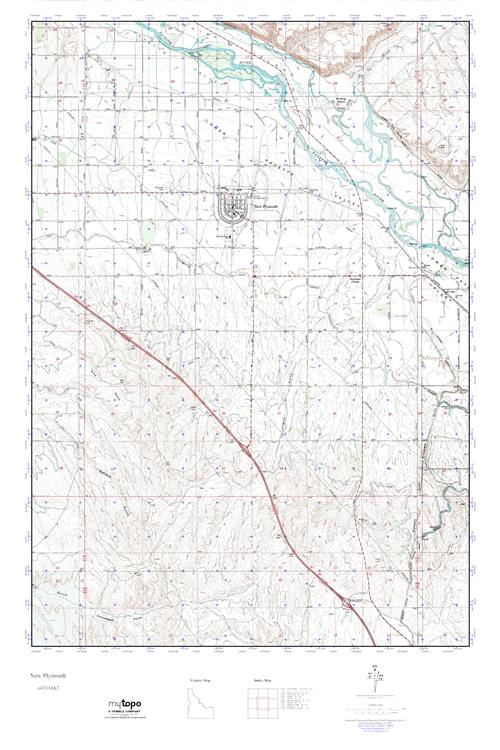 MyTopo New Plymouth, Idaho USGS Quad Topo Map