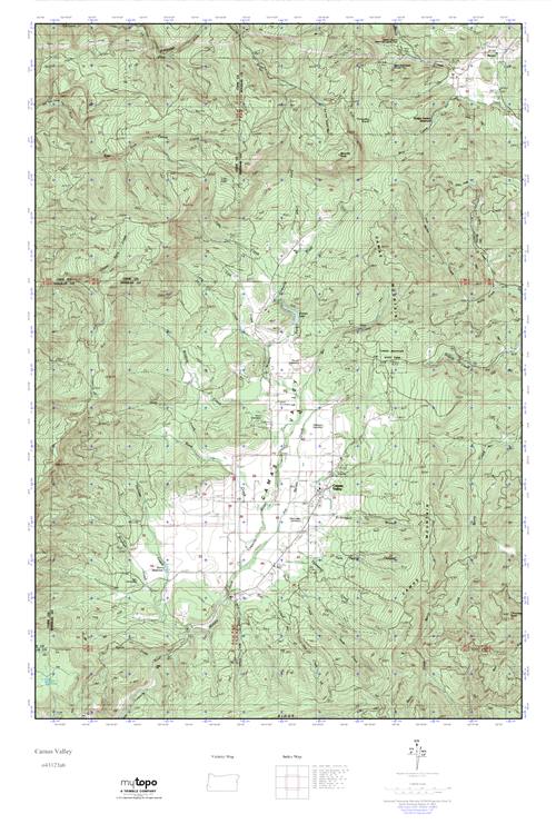MyTopo Camas Valley, Oregon USGS Quad Topo Map
