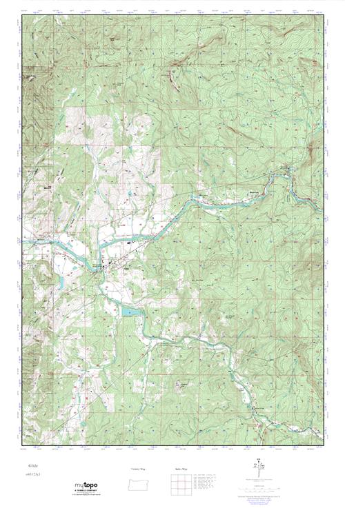 MyTopo Glide, Oregon USGS Quad Topo Map