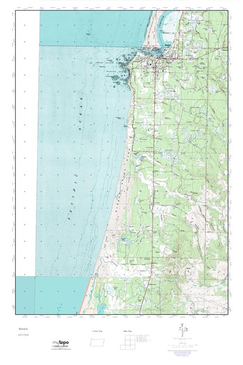 MyTopo Bandon, Oregon USGS Quad Topo Map