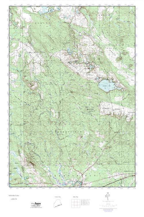 MyTopo Schoodic Lake, Maine USGS Quad Topo Map