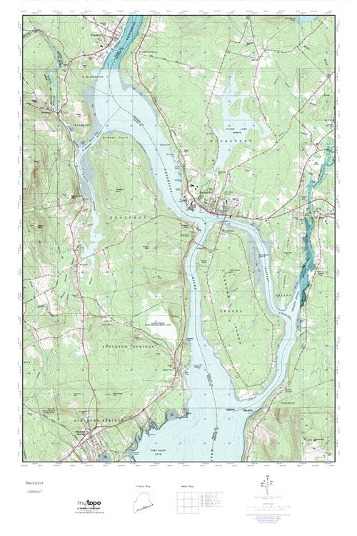 MyTopo Bucksport, Maine USGS Quad Topo Map