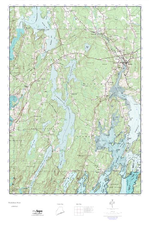 MyTopo Waldoboro West, Maine USGS Quad Topo Map