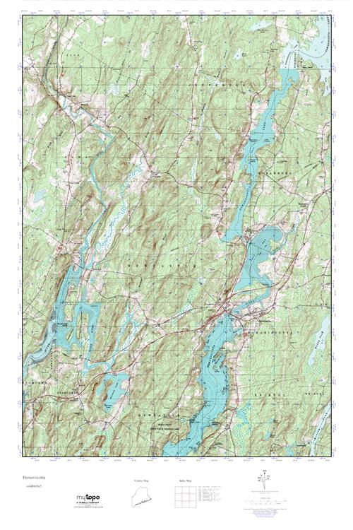 MyTopo Damariscotta, Maine USGS Quad Topo Map