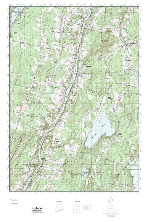 MyTopo Vassalboro, Maine USGS Quad Topo Map