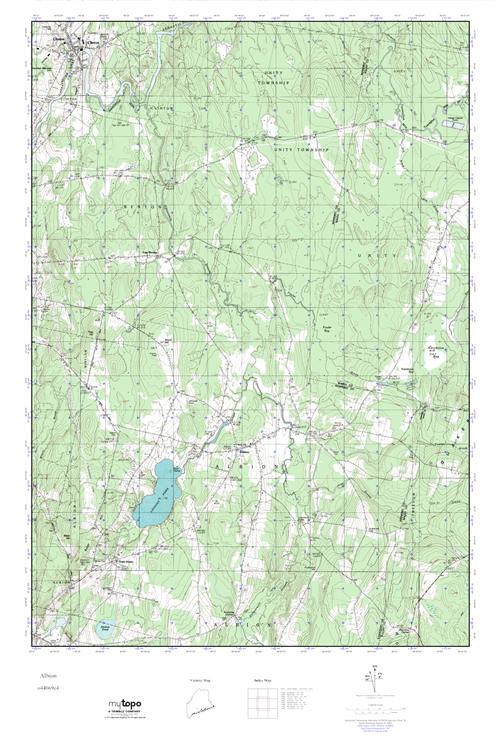 MyTopo Albion, Maine USGS Quad Topo Map