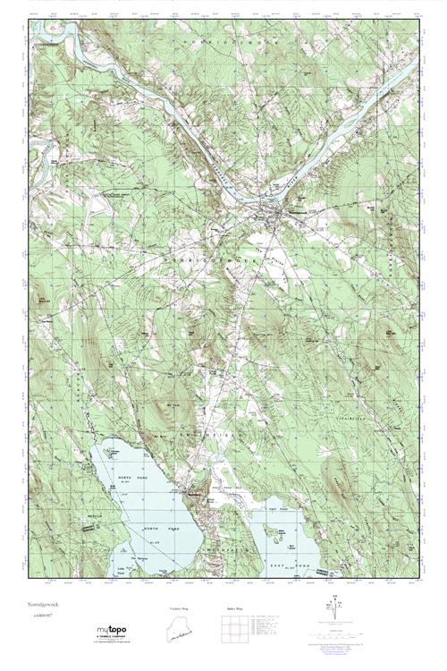 MyTopo Norridgewock, Maine USGS Quad Topo Map