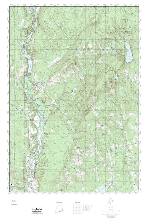 MyTopo Solon, Maine USGS Quad Topo Map