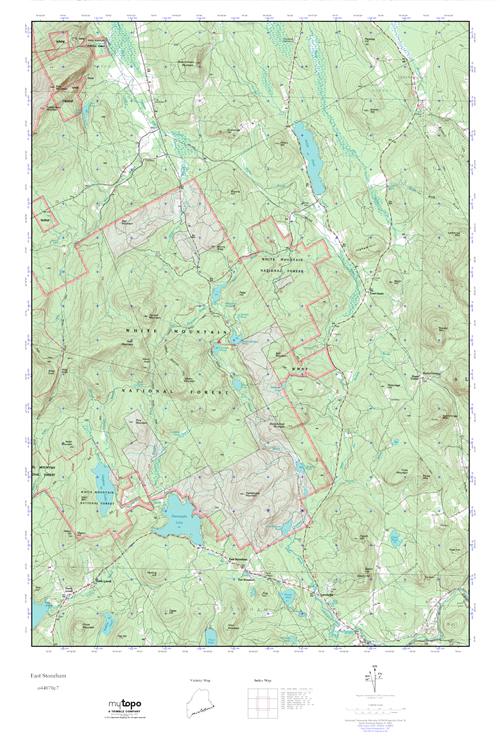 MyTopo East Stoneham, Maine USGS Quad Topo Map