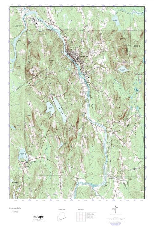 MyTopo Livermore Falls, Maine USGS Quad Topo Map