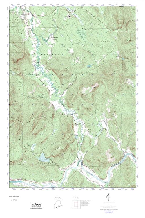 MyTopo East Andover, Maine USGS Quad Topo Map