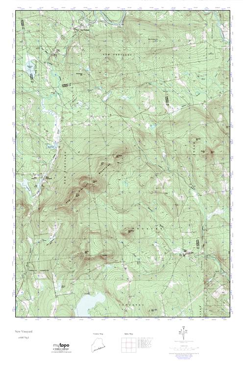 MyTopo New Vineyard, Maine USGS Quad Topo Map