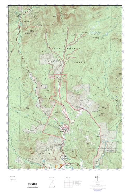 MyTopo Jackson, New Hampshire USGS Quad Topo Map