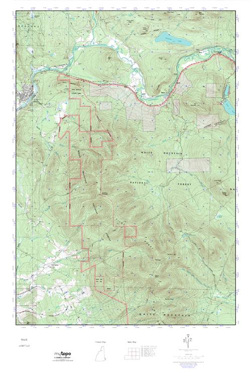 MyTopo Stark, New Hampshire USGS Quad Topo Map