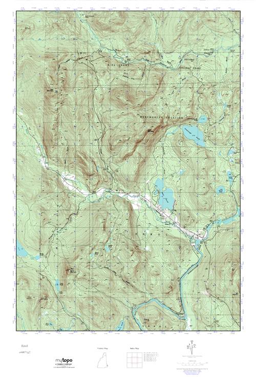 MyTopo Errol, New Hampshire USGS Quad Topo Map