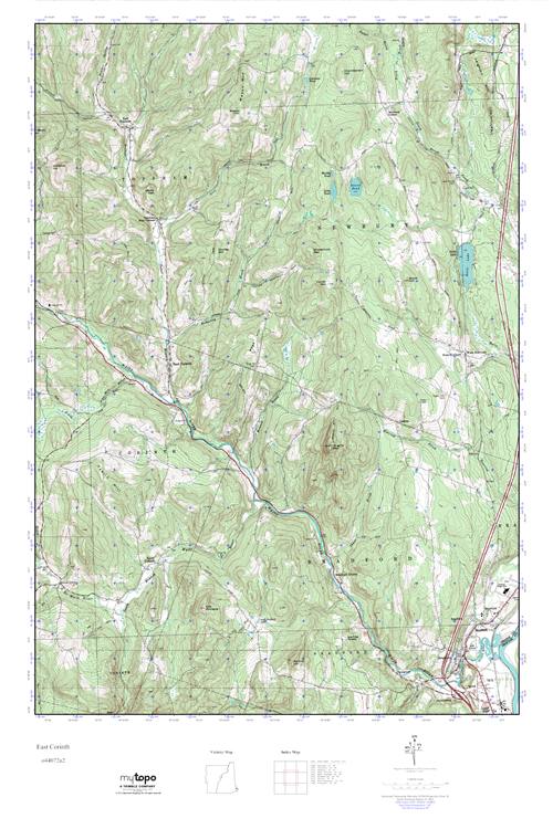 MyTopo East Corinth, Vermont USGS Quad Topo Map