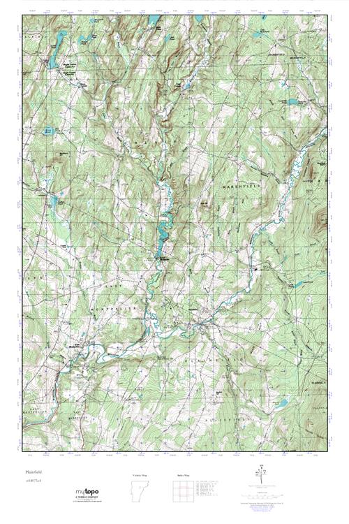 MyTopo Plainfield, Vermont USGS Quad Topo Map