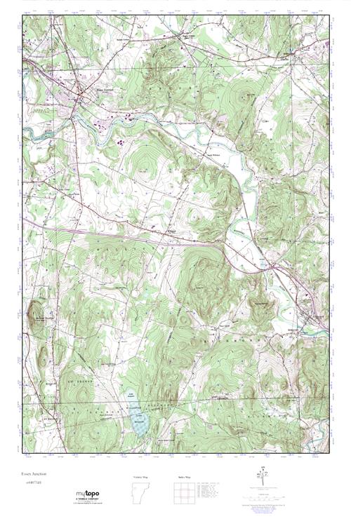 MyTopo Essex Junction, Vermont USGS Quad Topo Map