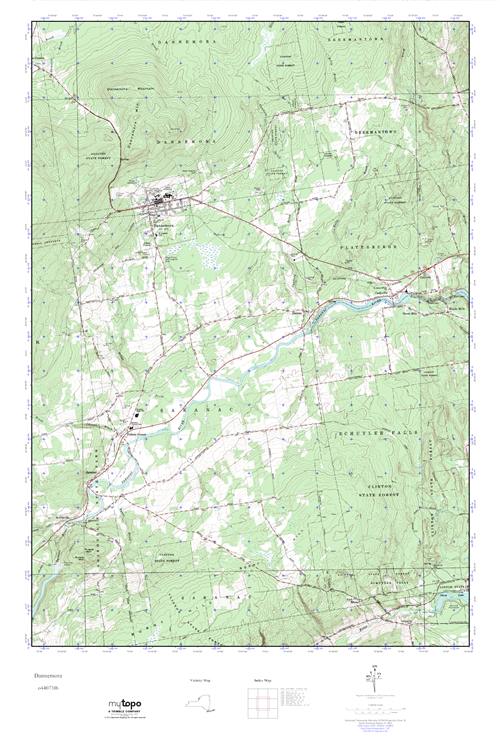 MyTopo Dannemora, New York USGS Quad Topo Map