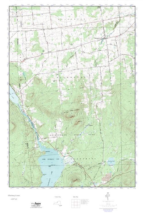 MyTopo Ellenburg Center, New York USGS Quad Topo Map