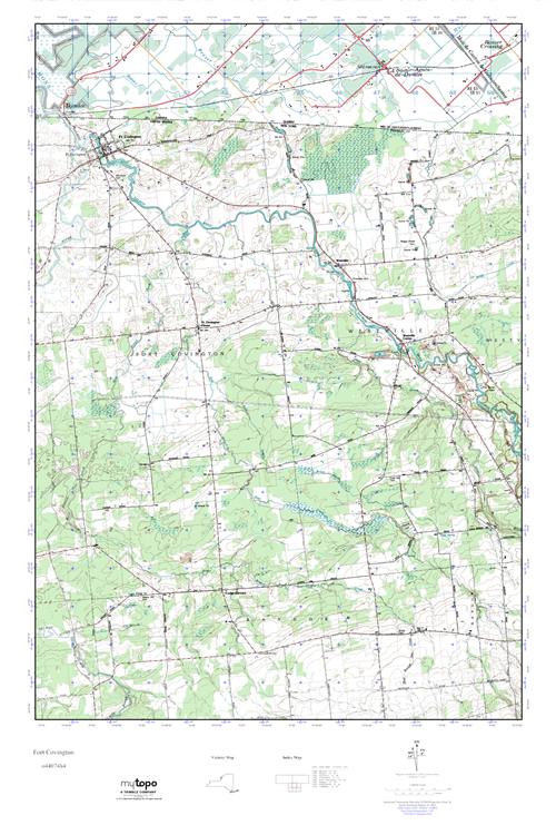 MyTopo Fort Covington, New York USGS Quad Topo Map