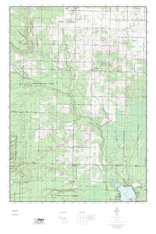 MyTopo Mikado, Michigan USGS Quad Topo Map