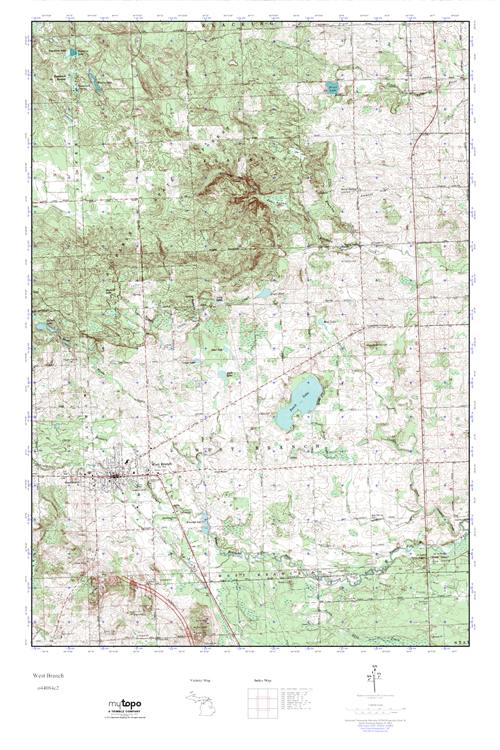 MyTopo West Branch, Michigan USGS Quad Topo Map
