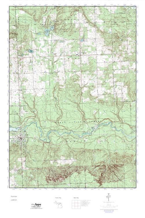 MyTopo Fairview, Michigan USGS Quad Topo Map