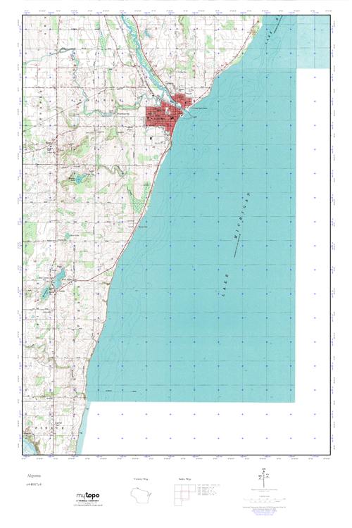 MyTopo Algoma, Wisconsin USGS Quad Topo Map