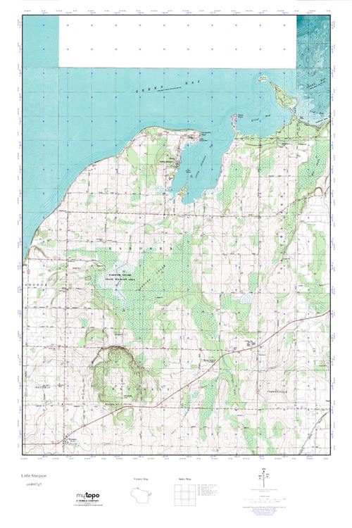 MyTopo Little Sturgeon, Wisconsin USGS Quad Topo Map