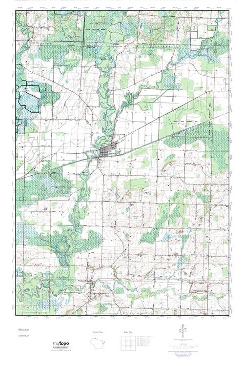 MyTopo Shiocton, Wisconsin USGS Quad Topo Map