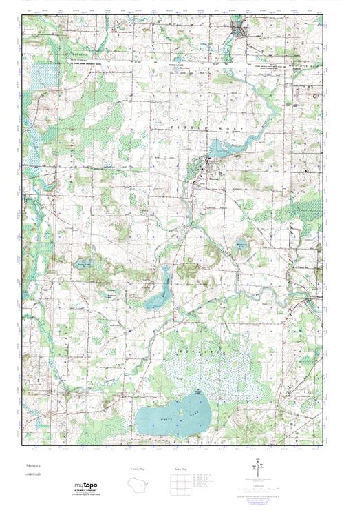 MyTopo Manawa, Wisconsin USGS Quad Topo Map