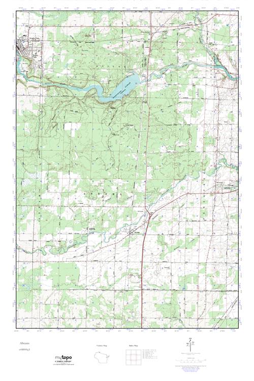 MyTopo Abrams, Wisconsin USGS Quad Topo Map