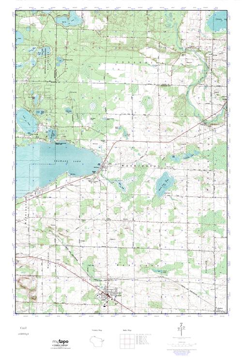 MyTopo Cecil, Wisconsin USGS Quad Topo Map