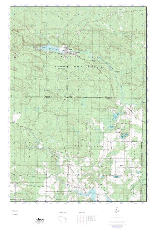 MyTopo Neopit, Wisconsin USGS Quad Topo Map