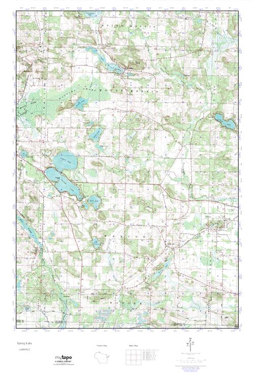 MyTopo Spring Lake, Wisconsin USGS Quad Topo Map